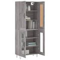 vidaXL Vysoká skrinka sivý dub sonoma 69,5x34x180 cm spracované drevo