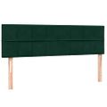 vidaXL Posteľný rám boxsping s matracom tmavozelený 140x220 cm zamat