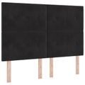 vidaXL Postel s úložným prostorem a matrací Čierna 140 x 190 cm Zamat