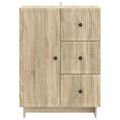 vidaXL Servírovacia skriňa so zásuvkou Dub sonoma 66 x 34,5 x 90 cm