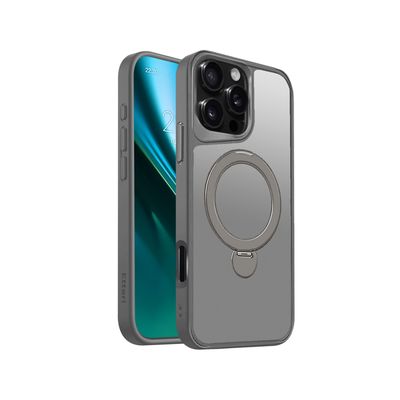 Etteri Matt Mag Ring puzdro na iPhone 16 Pro Max 6,9" sivé