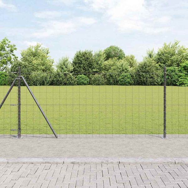 vidaXL Zvarené drôtené pletivo s betónovým základom 25 x 1 m (Š x V)