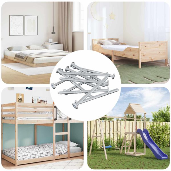 vidaXL Skrutka 12 pcs Strieborná M6 x 85 mm Oceľ