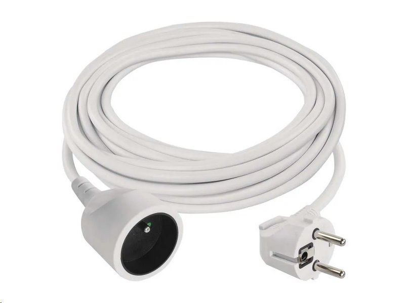 Prodlužovací kabel EMOS P0117R spojka 7m, bílý / PVC / 1,5 mm2