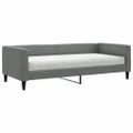 vidaXL Denná posteľ s matracom tmavosivá 90x200 cm látka