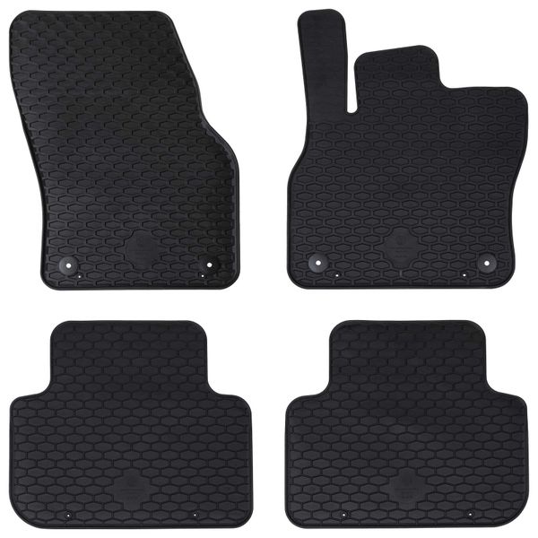vidaXL Autokoberec 4 pcs Čierna vhodné pre Audi Q3 2019-2025 Guma