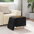 vidaXL Ottoman s Úložným Priestorom Čierny 40 x 40 x 45 cm Umelá koža