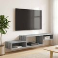 vidaXL Nástenný TV kabinet Nástenná montáž Sivý Sonoma