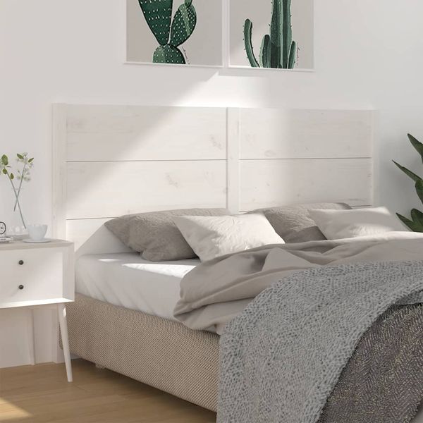 vidaXL Čelo postele biele 206x4x100 cm masívna borovica