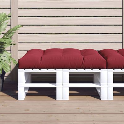 vidaXL Podložka na paletový nábytok 120x80x12cm, vínovo červená, látka