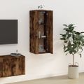 vidaXL Nástenná TV skrinka dymový dub 40x34,5x100 cm