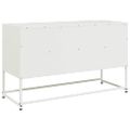 vidaXL TV skrinka biela 100,5x39x60,5 cm oceľ