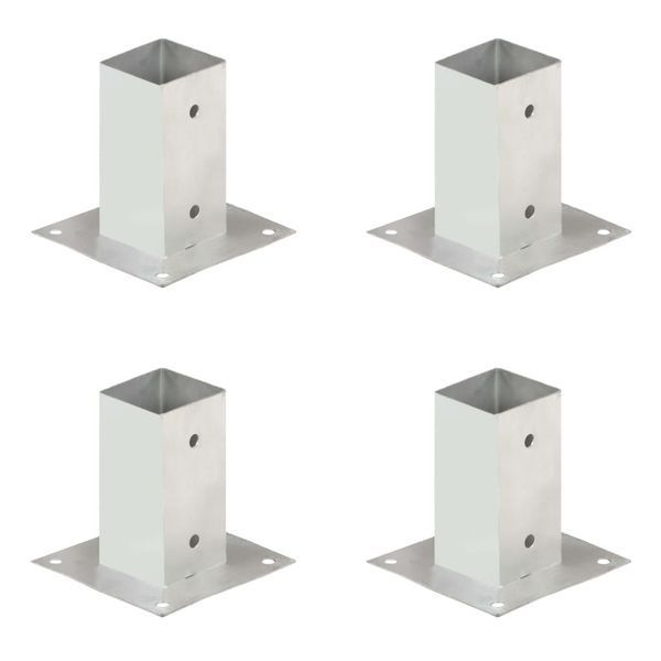 vidaXL Kotvy na stĺpiky 4 ks 71 mm galvanizovaný kov