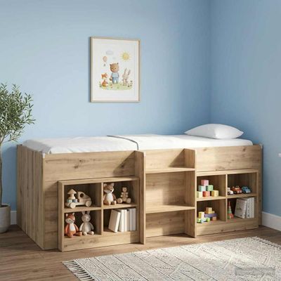 vidaXL Skriňa pod posteľ s poličkou 2 pcs Dub artisan 66 x 33 x 48 cm