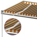 vidaXL Automatická markíza s LED a senzorom vetra 400x350cm žlto-biela