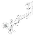 Neomounts  FPMA-HAC100 / Medical Flat Screen Ceiling Mount (162 cm long/170 cm high) box 1/2 / White Držák, VESA, stropní, pro LCD a TV, úhloprícka 10"-24", 3 otocné body, náklon 55°, otácení 370°, nosnost 6kg, hliník, bílý