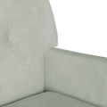 vidaXL Chesterfield lavica Svetlosivá 112 x 65,5 x 75 cm Zamat