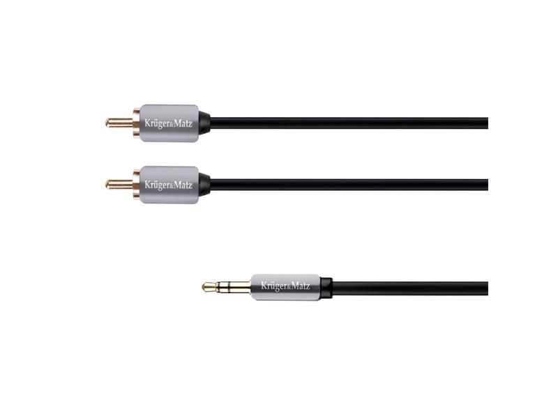 Kábel Jack 3.5mm stereo/2x Cinch 3m KRUGER & MATZ KM0311
