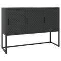 vidaXL Komoda čierna 105x35x75 cm oceľ