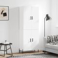 vidaXL Vysoká skrinka biela 69,5x34x180 cm spracované drevo