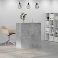 vidaXL Recepčný stôl betónovo sivý 100x50x103,5 cm kompozitné drevo