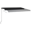 vidaXL Samostatne stojaca automatická markíza 400x300 cm antracitová