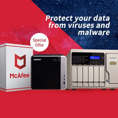QNAP LS-MCAFEE-2Y - McAfee antivírus 2 roky licencia, fyzický balík