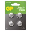 Lítiová gombíková batéria GP Ultra Plus CR2032, 4 ks