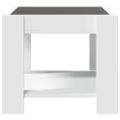 vidaXL Konferenčný stolík s LED biely 53x53x45 cm kompozitné drevo