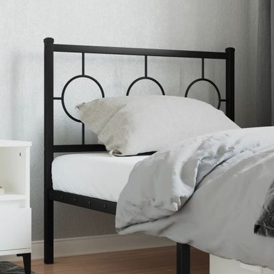 vidaXL Kovové náhradné čelo postele čierne 90 cm