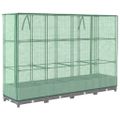 vidaXL Záhon s krytom na skleník ratanový vzhľad 160x40x123 cm