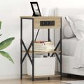 vidaXL Nočný stolík 2 ks Sonoma dub 41 x 31 x 76 cm Kompozitné drevo