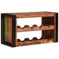 vidaXL Regál na víno Hnedá 80 x 45 x 33 cm Masívne recyklované drevo