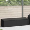 vidaXL Záhradný úložný box čierny 220x50x58 cm polyratan