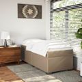 vidaXL Boxspring posteľ s matracom kapučínová 100x200 cm umelá koža