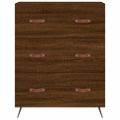 vidaXL Vysoká skrinka hnedý dub 69,5x34x180 cm spracované drevo