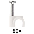 Príchytka káblu 6 mm, biela, balenie 50 ks / EMOS A2822