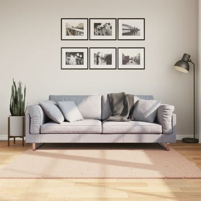 vidaXL Koberec HUARTE s krátkym vlasom umývateľný rumencový 160x160 cm