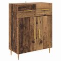 vidaXL Highboard Staré drevo 69,5 x 34 x 180 cm Kompozitné drevo