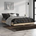 vidaXL Posteľný rám dub sonoma 135x190 cm kompozitné drevo