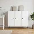 vidaXL Servírovacia skriňa Biela s vysokým leskom 89 x 34,5 x 80 cm