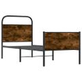 vidaXL Posteľný rám bez matraca 75x190 cm dub sonoma kompozitné drevo