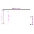 vidaXL Zaťahovacia bočná markíza na terasu 120x300 cm, sivá