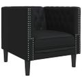 vidaXL Pohovka Čierna 74,5 x 71 x 70,5 cm PVC
