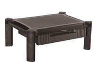 Drawer - Monitors up to 32"- Adjustable Height - Monitor Stand - Computer Monitor Riser (MONSTADJD) - Stojan (povrch stojana, 8 malých podložiek, 4 veľké podložky) - pre obrazovku - plast - čierna - veľkosť obrazovky: 13"-32"
