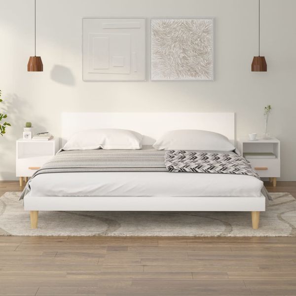 vidaXL Nočné stolíky 2 ks biele 40x35x47 cm