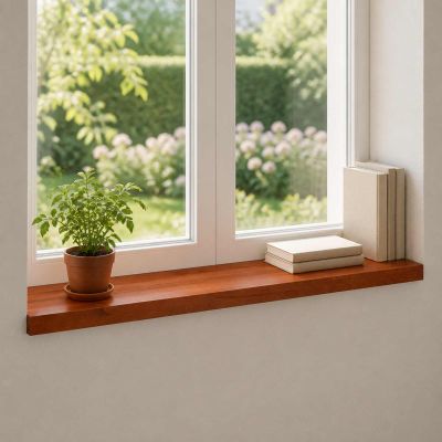 vidaXL Parapety 2 ks Hnedá 100 x 25 x 2 cm Masívne bukové drevo