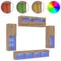 vidaXL Zostava TV skriniek 6 ks dub artisan Kompozitné drevo