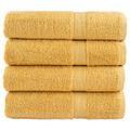 vidaXL Prémiové sprchové uteráky SOLUND 4 ks zlaté 70x140 cm 600 g/m2