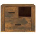 vidaXL Nočný stolík dymový dub 60x36x45 cm spracované drevo